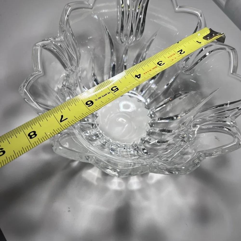 Gorham Lead Crystal Tulip Bowl Clear‎ Glass Elegant Flower Design